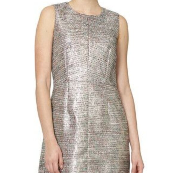 French Connection Sunlight Summer Metallic sz 6 Dress - Picture 6 of 11